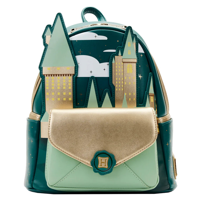 Loungefly Harry Potter - Golden Hogwarts Castle Mini Backpack