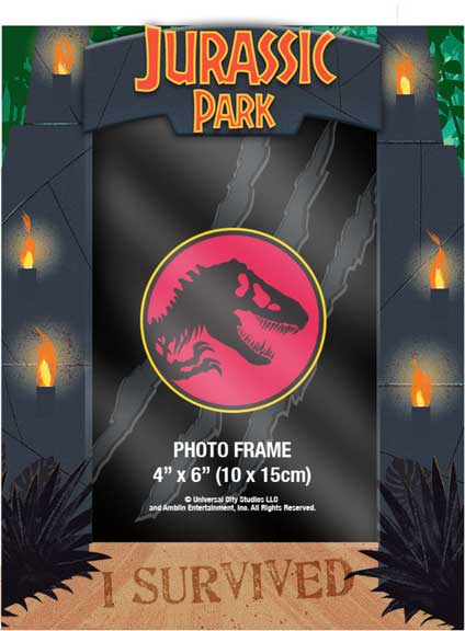 Jurassic Park - Survived Gate 4" x 6" 3D MDF Photo Frame