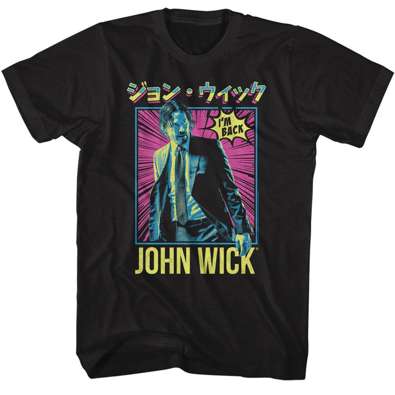 Chargez l&#39;image dans la visionneuse de la galerie, John Wick-néon Manga ISH T-Shirt noir
