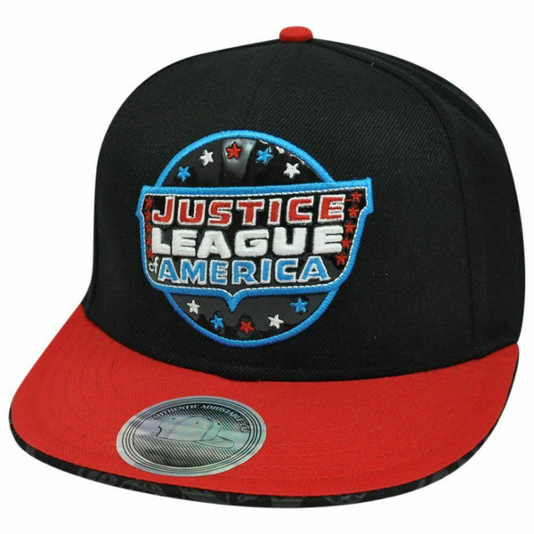 DC Comics Heroes  Justice League of America Star Logo Flat Bill Snapback Hat Cap