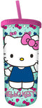 Hello Kitty - Bows & Hearts 20oz Plastic Straw Cup