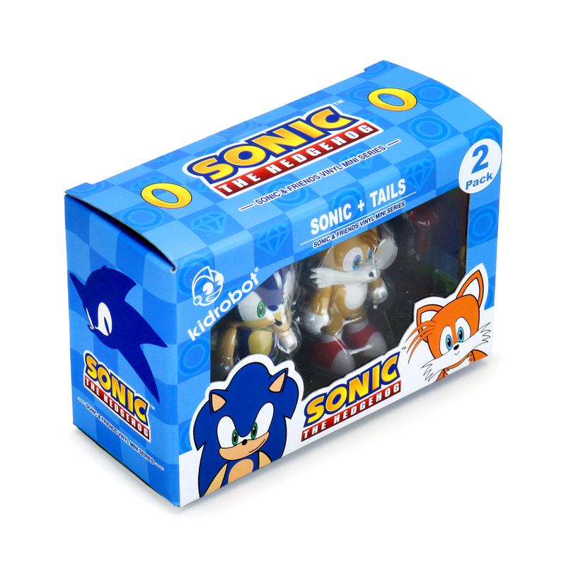 Cargue la imagen en el visor de la galería, Sonic the Hedgehog - Figura de Sonic y Tails, paquete de 2 vinilos de 3&quot;
