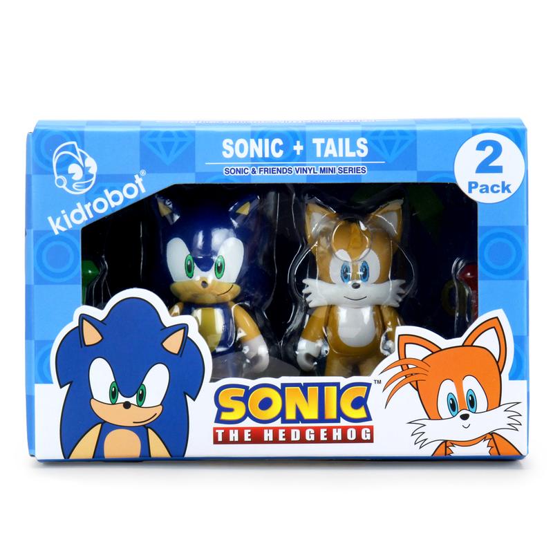 Cargue la imagen en el visor de la galería, Sonic the Hedgehog - Figura de Sonic y Tails, paquete de 2 vinilos de 3&quot;
