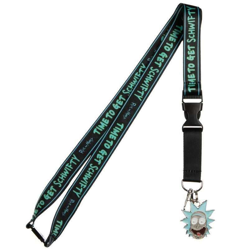 Rick & Morty - Time to Get Schwifty Lanyard with Sticker ID Holder & Charm