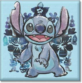 Disney: Lilo & Stitch - Pencil Inkblot 12" x 12" Canvas Wall Art