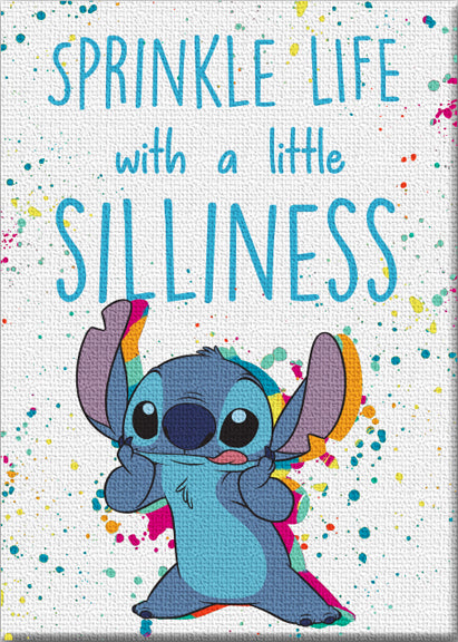 Disney: Lilo & Stitch - Silliness Mltu Splatter 7.5" x 10" Canvas Wall Art