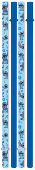 Disney: Lilo & Stitch - Sketch Pose Flower Toss Reusable Plastic Straw Cup (4 Pack)