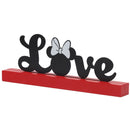 Love Minnie Mouse Metal Decor on Wood Base - Kryptonite Character Store