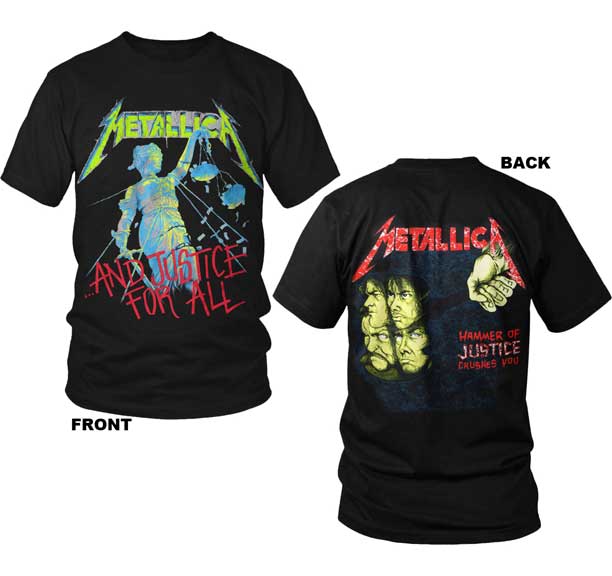 Metallica - T-shirt Justice pour tous néon pour hommes