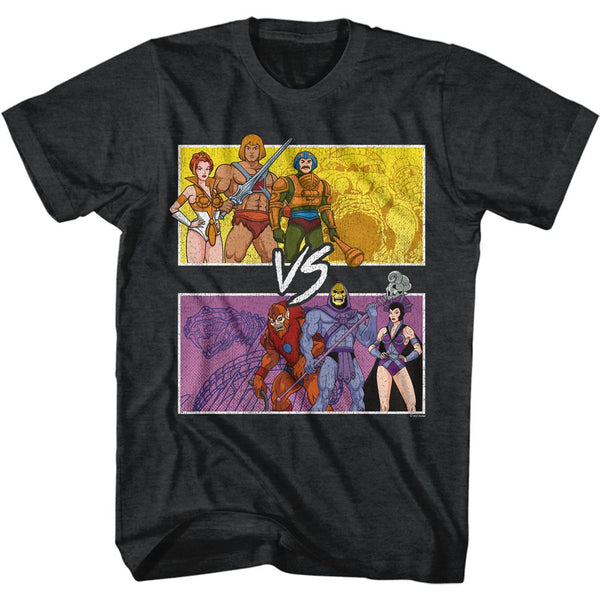 Master of the Universe - He-Man Vs. Skeletor Black Heater Adult T-Shirt