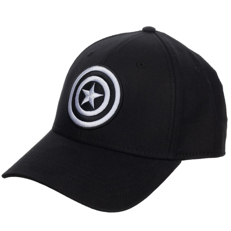 Marvel Captain America Embroidered Symbol Flex Fitted Cap Hat - Kryptonite Character store