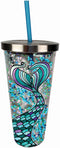 Mermaid Glitter Cup with Straw