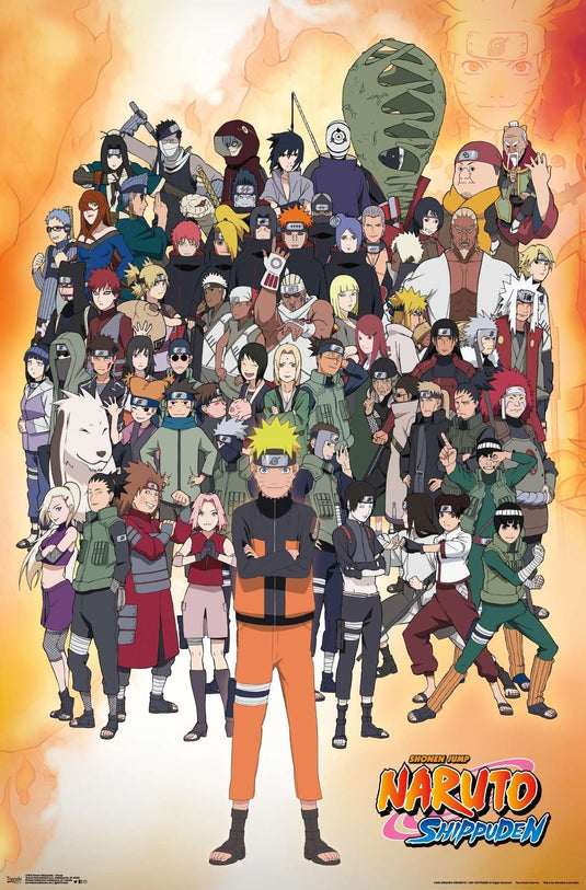 Naruto: Shippuden - Póster de pared grupal