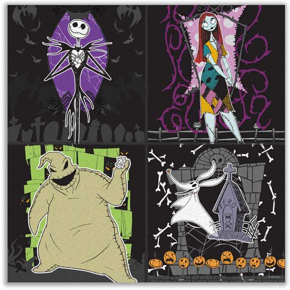 Disney: The Nightmare Before Christmas - Character Grid 12" x 12" Canvas Wall Art