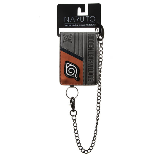 Naruto Layered Material Bi-Fold Chain Wallet - Kryptonite Character Store