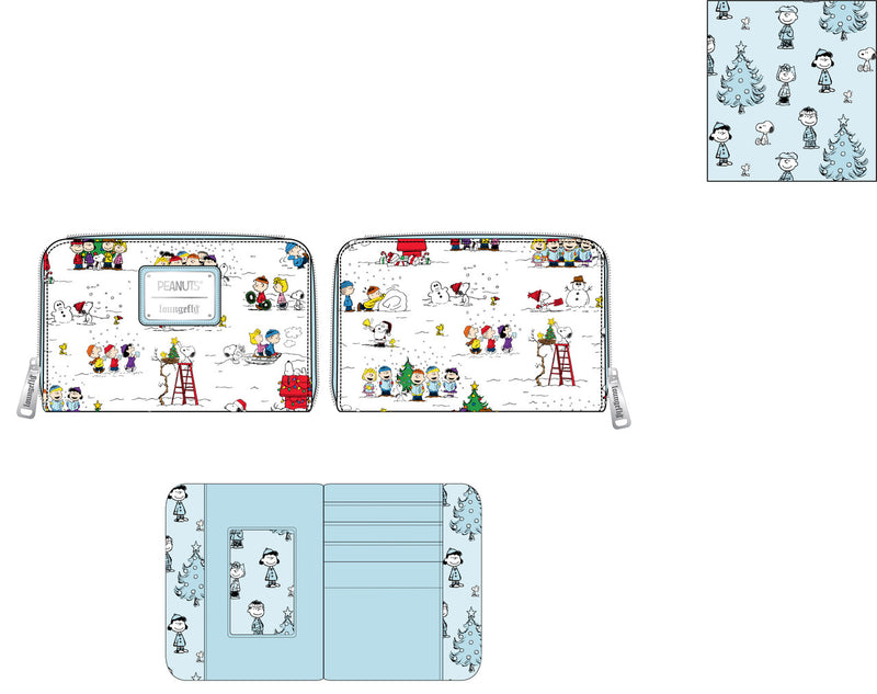 Peanuts - Happy Holidays AOP Zip Around Wallet