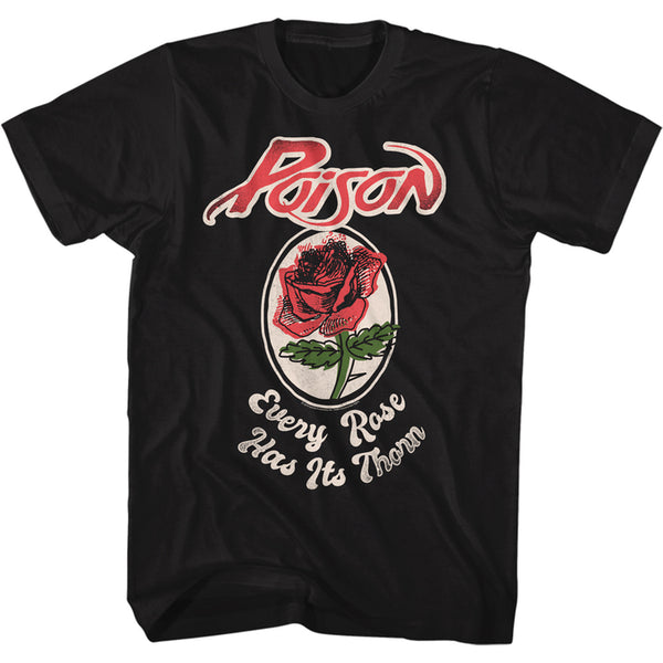 Poison Every Rose Has its Thorn Black Men’s T Shirt