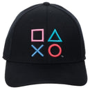 Playstation 3D Embroidered Buttons Flex Fit Hat - Kryptonite Character Store
