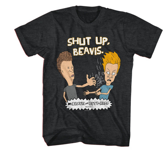 Beavis et Butt - Tête tais-toi Beavis Black Heather T-Shirt