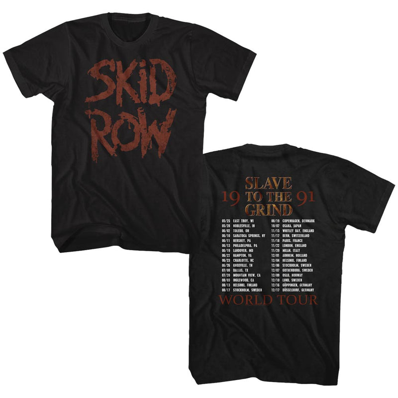 Cargue la imagen en el visor de la galería, Skid Row Slave to the Grind Tour 1991 Camiseta para hombre
