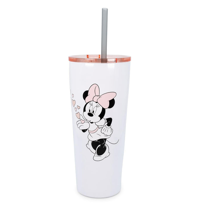 Disney : Minnie et Mickey Mouse – Gobelet en acier inoxydable Kiss Hearts 22 oz