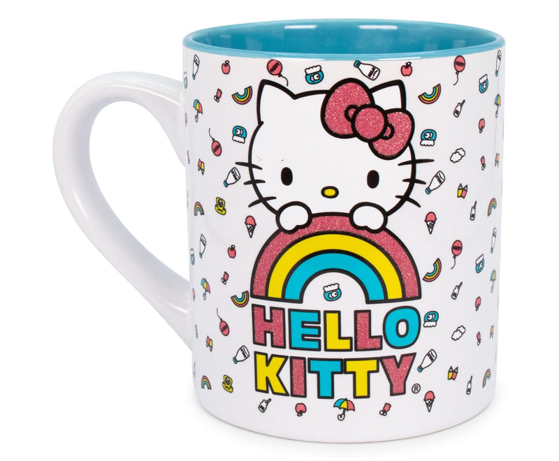 Hello Kitty - Pastel on Rainbow Glitter Ceramic Mug