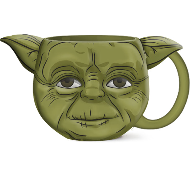 Star Wars YOda Face Ceramic 3D Sculped Mug - Kryptonite Character Store