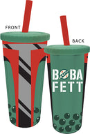 Star Wars - Boba Fett Gobelet Boba en plastique de 24 oz avec couvercle et paille