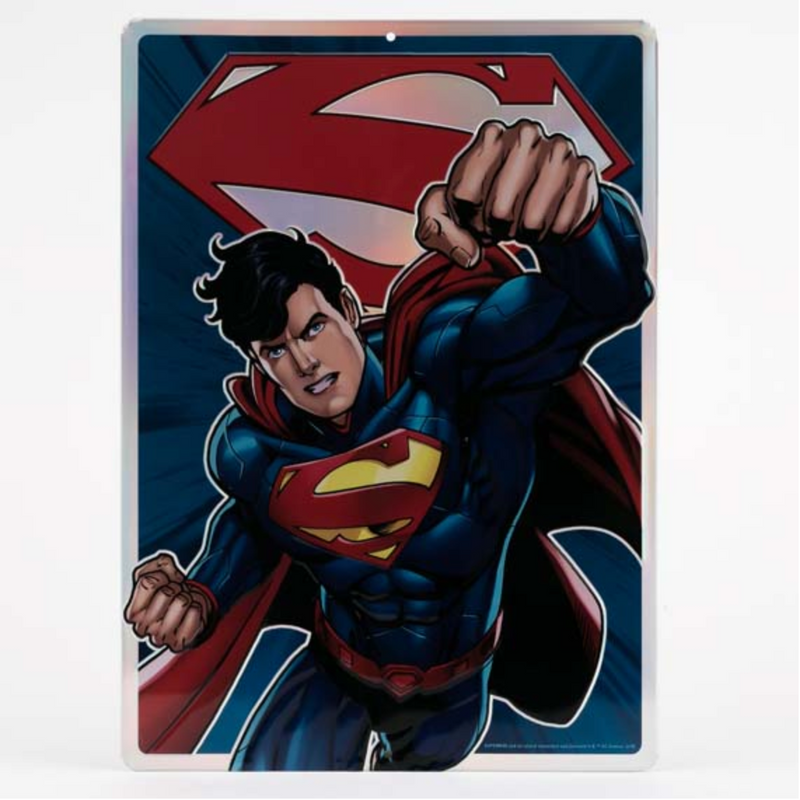 Superman Prismatic Knockout Metal Wall Art Sign - Kryptonite Character Store