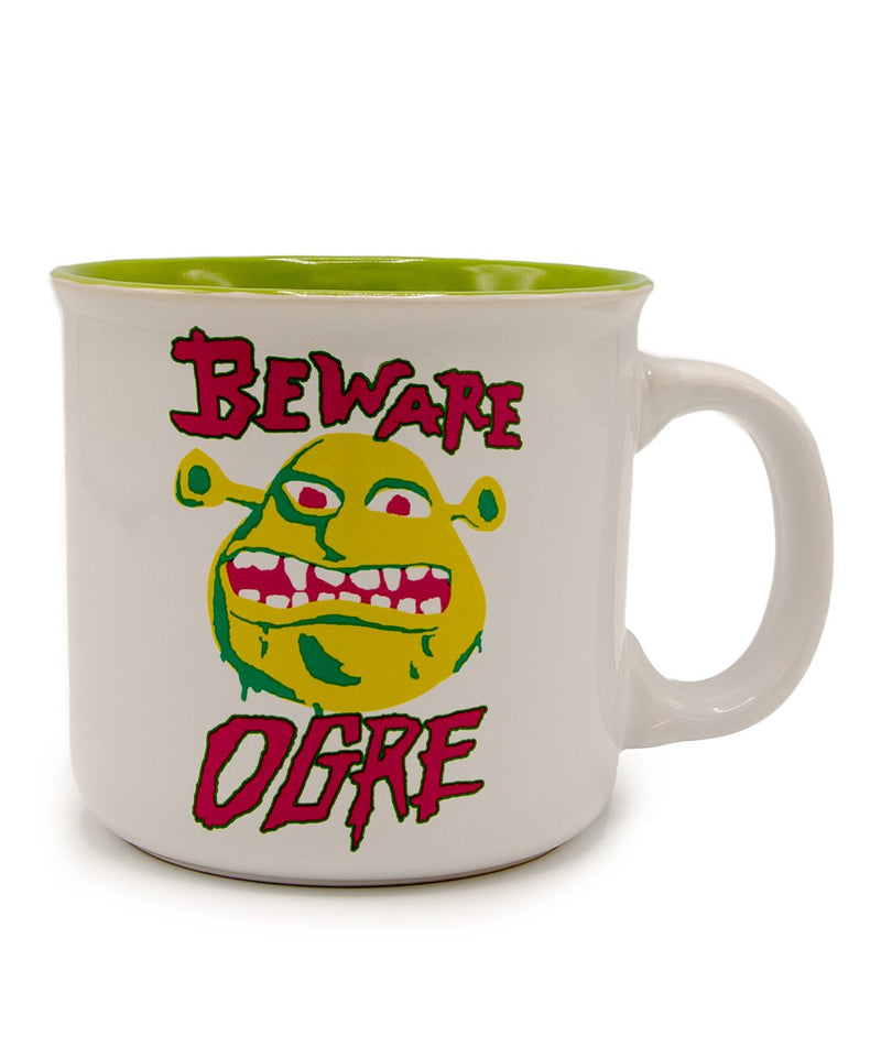 Shrek White & Green 'Beware: Ogre' Camper Mug - Kryptonite Character Store
