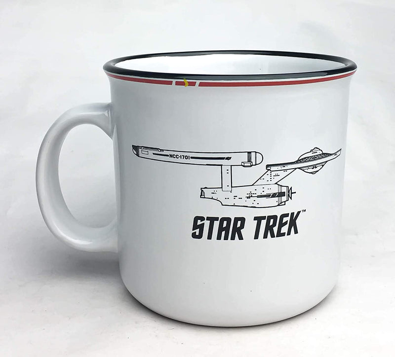 Star Trek Property of The Enterprise Camper Mugs, 20-Ounce - Kryptonite Character Store
