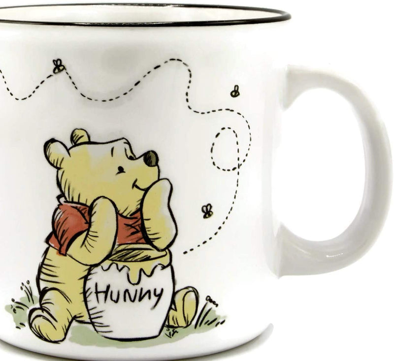  Winnie The Pooh But First Hunny Ceramic Camper Mug, White - Kryptonite Character Store