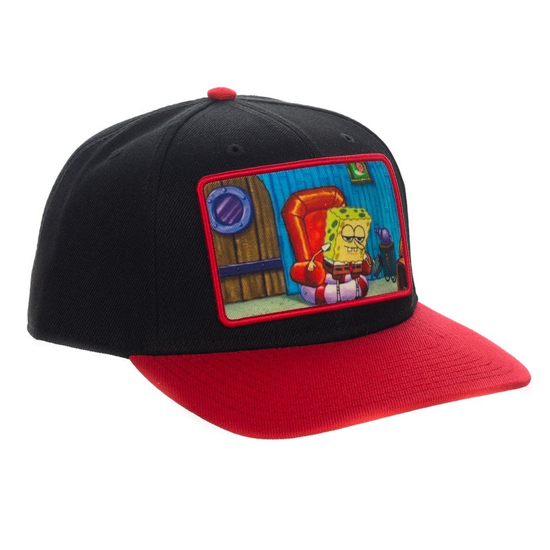 Cargue la imagen en el visor de la galería, Spongebob Sublimated Patch Pre-Curved Snapback - Kryptonite Character Store
