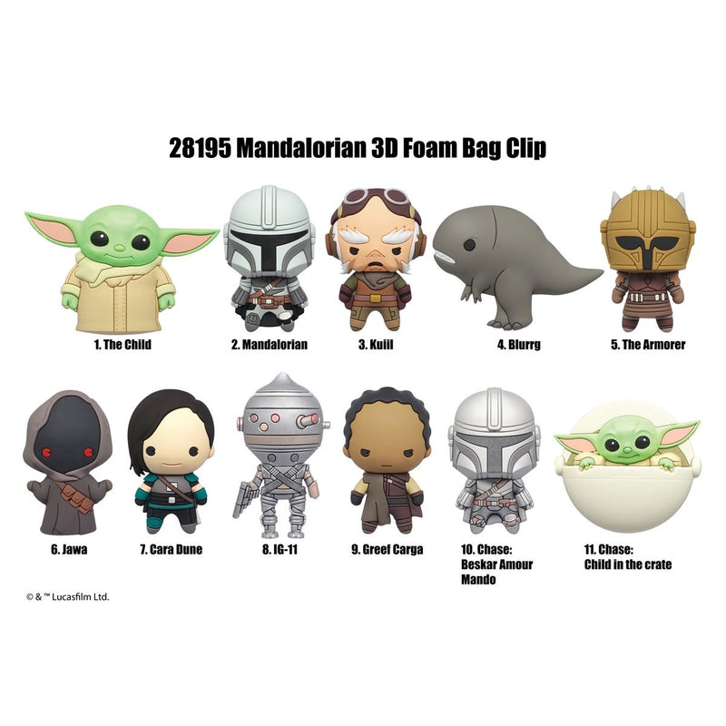 Star Wars: The Mandalorian Figural Bag Clip Random 6-Pack - Kryptonite Character Store