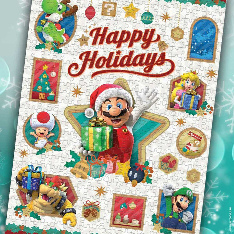 Super Mario - Happy Holidays 1000 Piece Puzzle