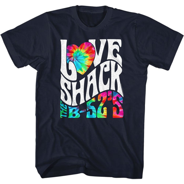 The B52s - Love Shack Tie Dye Navy Adult T-Shirt