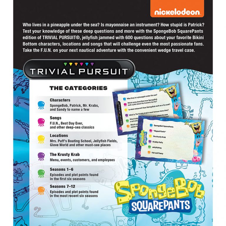 Trivial Persuit SpongeBob SquarePants Bored Game - Kryptonite Character Store