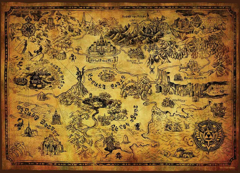 The Legend of Zelda - “Hyrule Map” 1000 Piece Puzzle