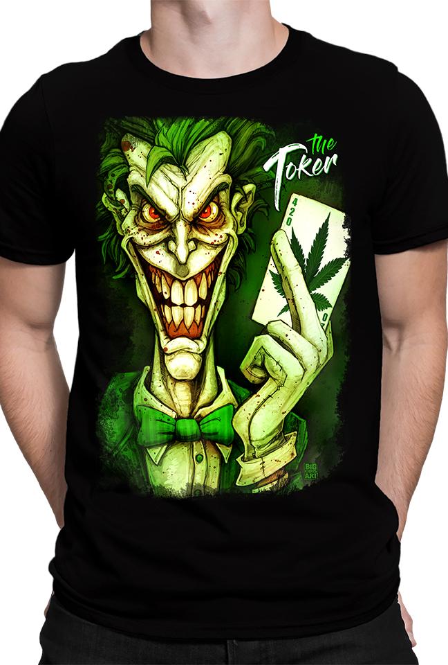 DC Comics : The Toker - Joker avec sa carte de marijuana 420 T-shirt adulte