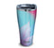 Turquoise Leaves 30oz Stainless Steel with Hammer Lid