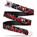 Marvel Comics - Ultimate Spider-Man Logo 2 Spider Web Seatbelt Buckle Belt