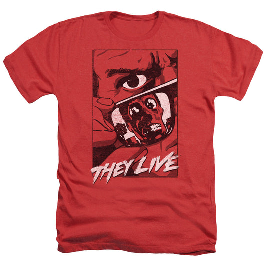 They Live - Camiseta roja para adulto con póster gráfico