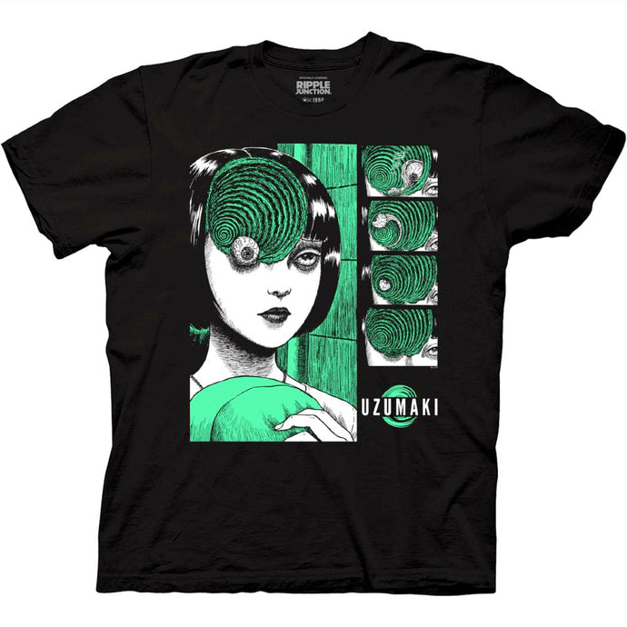 Uzumaki - T-shirt à panneaux en spirale