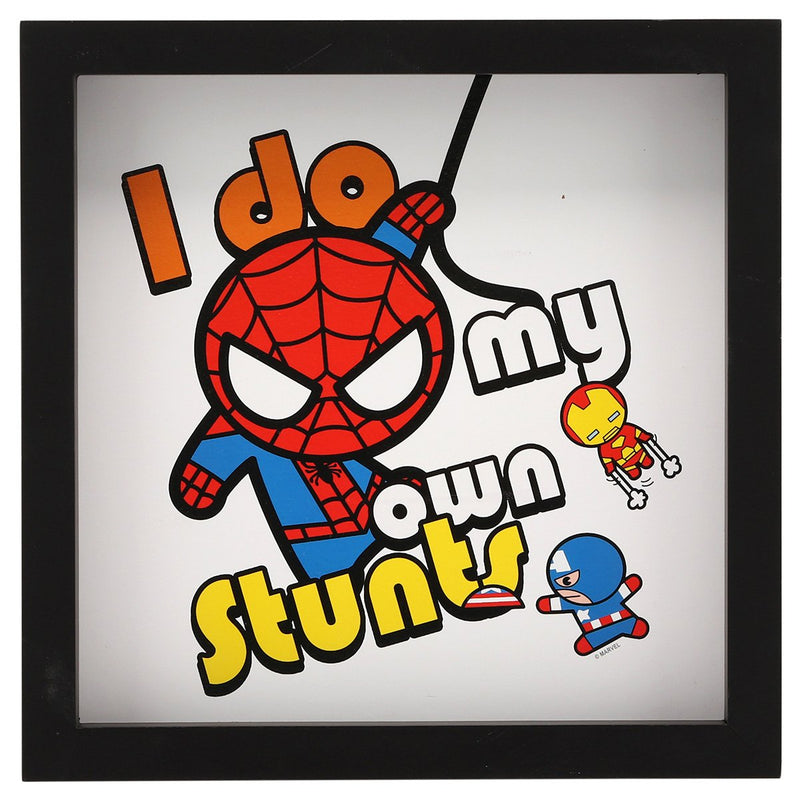 Marvel Spiderman, I Do My Own Stunts- Vintage Wood Wall Art Signs- Kryptonite Character Store