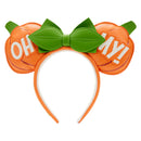 Disney: Minnie Mouse - "¡Dios mío!" Diadema con orejas que brillan en la calabaza, Loungefly