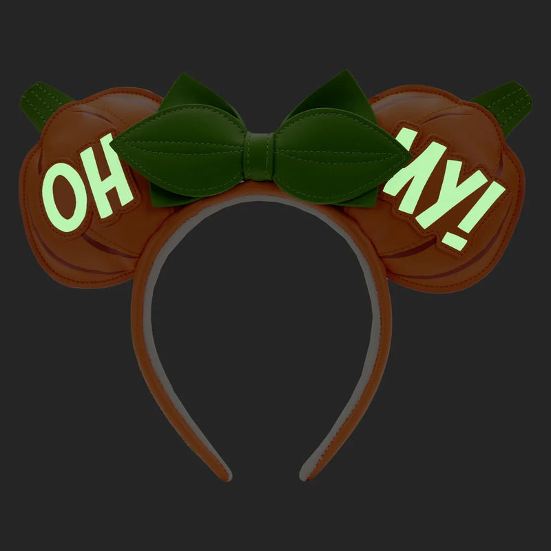 Disney: Minnie Mouse - "¡Dios mío!" Diadema con orejas que brillan en la calabaza, Loungefly