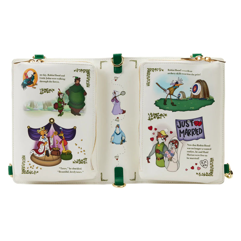 Load image into Gallery viewer, Loungefly Disney - Robin Hood Book Convertible Crossbody Bag
