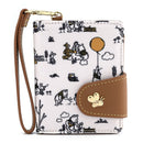 Winnie the Pooh Canvas Line Drawing Wristlet Wallet