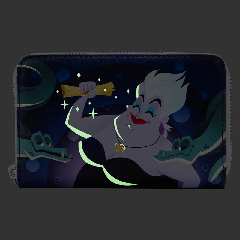 Load image into Gallery viewer, Loungefly Disney: The Little Mermaid - Ursula Lair Glow Zip Around Wallet
