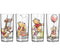 Disney: Winnie the Pooh - Piglet - Tiger - Hunny 10oz Glass Set (4 Pack)